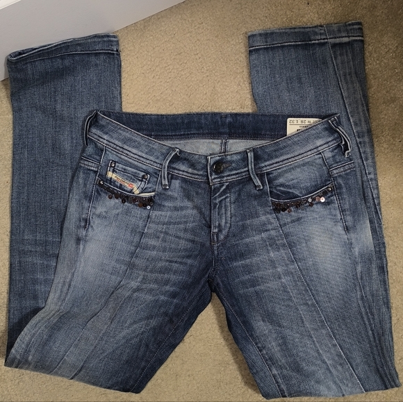 Diesel Blizz Sequins Bootcut Jeans - Picture 5 of 16